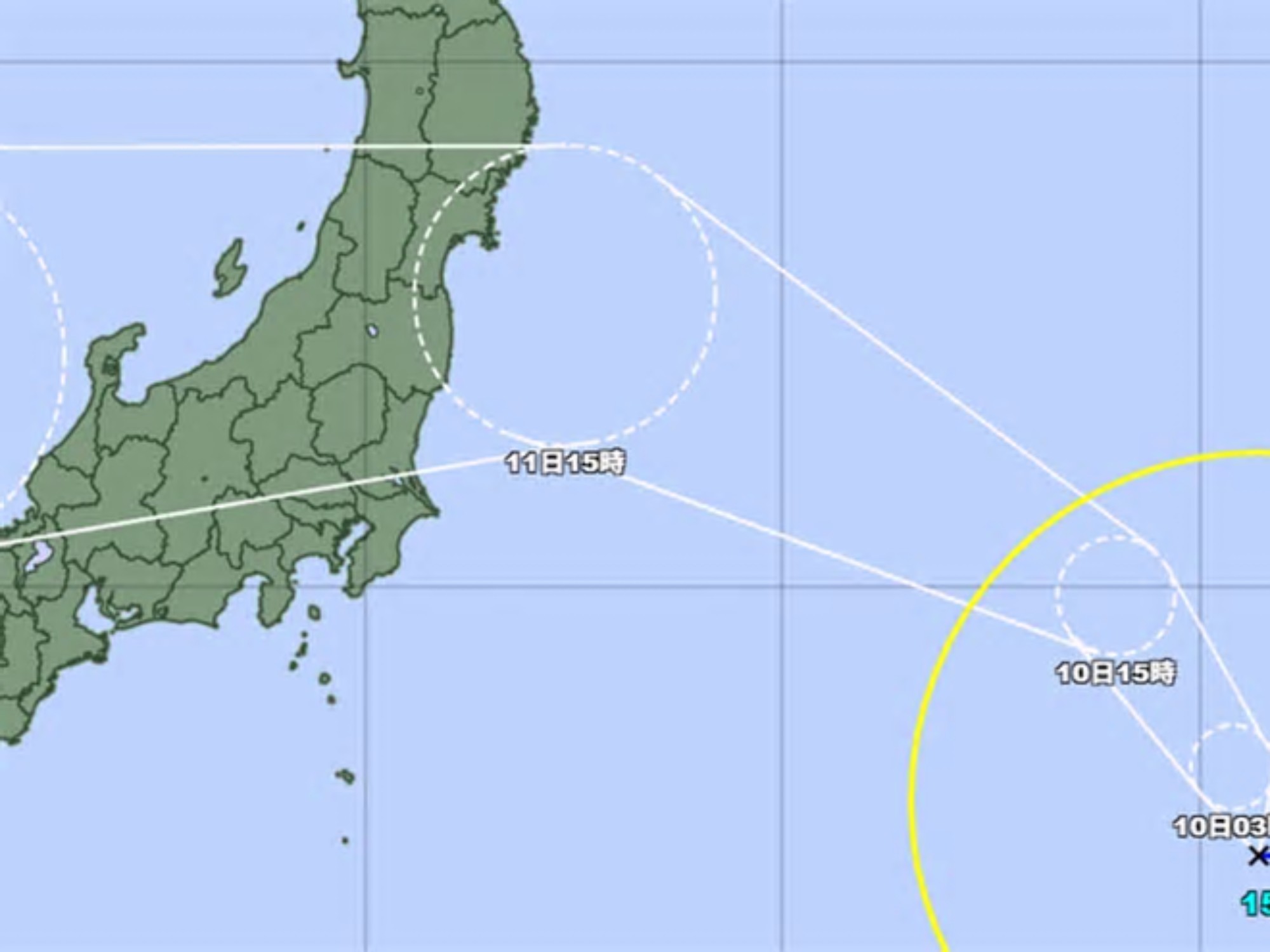 台風15号、8月11日頃に日本列島へ接近か：埼玉・福島など広範囲で大雨・暴風に警戒